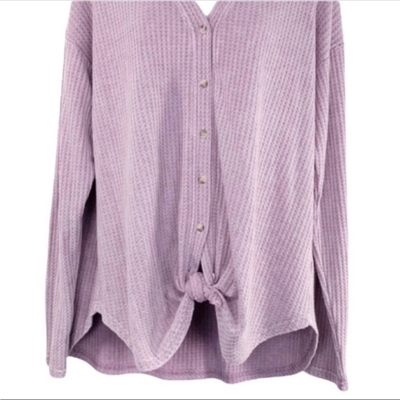 EASEL button down thermal tunic top S - Picture 6 of 8